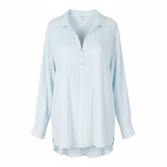 FP One Free People Blue White Striped Knit Pullover Top Women’s XL Boho Casual - Picture 2 of 7